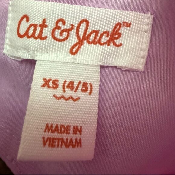 Cat & Jack Lavender Luck Multi Color Floral Tiered Dress Size XS 4/5 - Picture 5 of 8